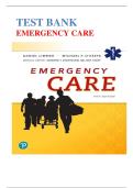 Test Bank For Emergency Care 14th Edition by Daniel Limmer&comma; Michael F&period; O'Keefe&vert; All Chapters 1-41 &vert;LATEST