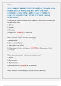WGU D440 NUTRITION TEST EXAM&vert;&vert; ACCURATE AND  FREQUENTLY TESTED QUESTIONS AND 100&percnt;  CORRECT ANSWERS&vert;&vert; LATEST AND COMPLETE  UPDATE WITH EXPERT VERIFIED SOLUTIONS&vert;&vert;  SURE PASS&excl;&excl;