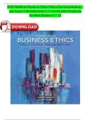 TEST BANK For Business Ethics Ethical Decision Making and Cases, 13th Edition By O. C. Ferrell, John Fraedrich, Verified Chapters 1 - 12, Complete Newest Version