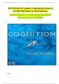 Test Bank For Cognition Exploring the Science of the Mind 8th Edition&vert; 978-0393877618&vert; All Chapters 1-15&vert; LATEST