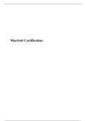 Marriott Certification&period;