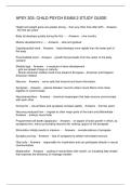 APSY 203 CHILD PSYCH EXAM 2 STUDY GUIDE
