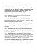 APSY 203 ASSESSMENT 3 STUDY PLAN REVIEW