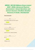 NR509 &sol; NR 509 Midterm Exam &lpar;Latest 2025 &sol; 2026&rpar;&colon; Advanced Physical Assessment &vert; Actual Questions and Correct Answers &lpar;Verified&comma; Detailed Answers&rpar; A Grade&period; Chamberlain