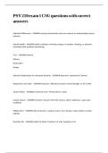 PSY 210 exam 1 CSU questions with correct answers