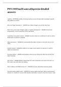PSY 210 Final Exam with precise detailed answers&period;