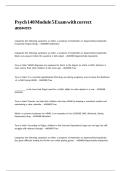 Psych 140 Module 5 Exam with correct answers&period;