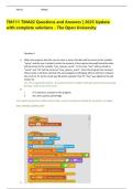 TM111 TMA02 Questions and Answers &vert; 2025 Update with complete solutions - The Open University