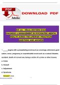 NR 605 &vert; NR605 MIDTERM EXAM DIAGNOSIS & MANAGEMENT IN PSYCHIATRIC-MENTAL HEALTH ACROSS THE LIFESPAN I PRACTICUM QUESTIONS AND ANSWERS