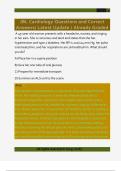 Cardiology Questions and Correct Answers&sol; Latest Update &sol; Already Graded