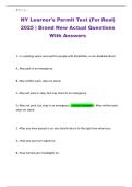 NY Learner's Permit Test &lpar;For Real&rpar; 2025 &vert; Brand New Actual Questions With Answers