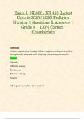 Exam 1&colon; NR328 &sol; NR 328 &lpar;Latest 2025 &sol; 2026 Updates STUDY BUNDLE PACKAGE WITH SOLUTIONS&rpar; Pediatric Nursing &vert; Questions & Answers &vert; Grade A &vert; 100&percnt; Correct &lpar;Verified Solutions&rpar; - Chamberlain