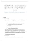  NR340 Week 3 &ndash; Chamberlain University &ndash; Evolve Practice Questions & Complete Study Guide &lpar;Complete solutions and resources for the course exam&rpar;