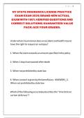 NY State Insurance License Practice Exam 2025&colon; Accident & Health &lpar;100&percnt; Verified Q&A&rpar;