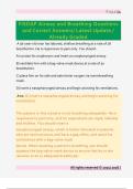 FISDAP Airway Questions and Correct  Answers&sol; Latest Update &sol; Already Graded