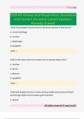 FISDAP Airway and Breathing Questions  and Correct Answers&sol; Latest Update &sol;  Already Graded