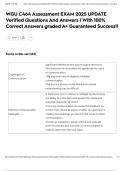 WGU C464 Assessment EXAM 2025 UPDATE Verified Questions And Answers &vert; With 100&percnt; Correct Answers graded A&plus; Guaranteed Success&excl;&excl;