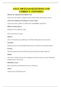 ANAT 100 EXAM QUESTIONS AND CORRECT ANSWERS&excl;&excl;