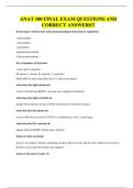 ANAT 100 FINAL EXAM QUESTIONS AND CORRECT ANSWERS&excl;