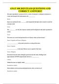 ANAT 100 2025 EXAM QUESTIONS AND CORRECT ANSWERS&excl;