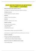ANAT 100 END TERM EXAM QUESTIONS AND CORRECT ANSWERS&excl;