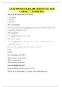 ANAT 100 MOCK EXAM QUESTIONS AND CORRECT ANSWERS&excl;&excl;
