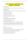 ANAT 100 EXAM 3 QUESTIONS AND CORRECT ANSWERS&excl;&excl;