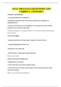 ANAT 100 EXAM 4 QUESTIONS AND CORRECT ANSWERS&excl;&excl;