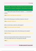 Biology 100 quiz Questions and Correct  Answers&sol; Latest Update &sol; Already Graded 
