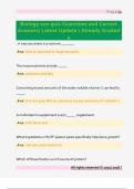 Biology 100 quiz Questions and Correct  Answers&sol; Latest Update &sol; Already Graded 
