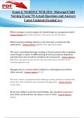 Exam 2&colon; NUR2513&sol; NUR 2513  Maternal-Child Nursing Exam &vert;70 Actual Questions and Answers Latest Updated 2025&sol;2026 &lpar;Graded A&plus;&rpar;