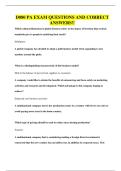 D080 PA EXAM QUESTIONS AND CORRECT ANSWERS