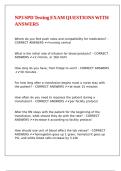 NP3 SPD Testing EXAM QUESTIONS WITH ANSWERS