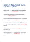 Bontrager&semi; Radiographic Positioning&colon; Final Exam  LATEST &lpar;2025&rpar; COMPLETE QUESTIONS With 100&percnt;  Verified Solutions&comma; GRADED A&plus;