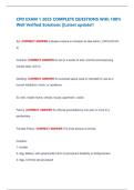 CPD EXAM 1 2025 COMPLETE QUESTIONS With 100&percnt;  Well Verified Solutions &vert;&vert;Latest update&excl;&excl;