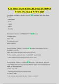 LEI Final Exam UPDATED QUESTIONS  AND CORRECT ANSWERS