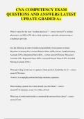 CNA Competency Exam &ndash; Graded A&plus; Study Guide 2025&sol;2026