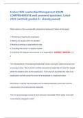 Evolve HESI Leadership&sol;Management EXAM  COMPREHENSIVE well answered questions&comma; Latest  2025 &vert;verified&vert; graded A&plus; already passed&excl;