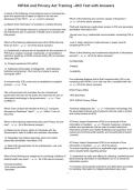 HIPAA and Privacy Act Training -JKO Test with Answers