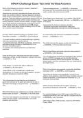 HIPAA Challenge Exam Test with Verified Answers