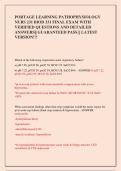 PORTAGE LEARNING PATHOPHYSIOLOGY  NURS 231 BIOD 331 FINAL EXAM WITH  VERIFIED QUESTIONS AND DETAILED  ANSWERS&vert;&vert; GUARANTEED PASS &vert;&vert; LATEST  VERSION&excl;&excl;&excl; 