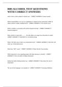 RBS ALCOHOL TEST QUESTIONS WITH CORRECT ANSWERS&period;