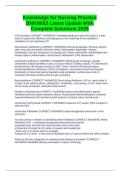 Knowledge for Nursing Practice BNKN602 Latest Update With Complete Solutions 2025