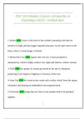 PSYC 101 Module 5 &ndash; Introduction to Psychology &vert; Study Guide & Practice Questions &vert; 2025