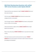 NRA Pistol Shooting Exam Questions with verified  100&percnt; Correct Answers &vert;&vert; Latest Update 2025&sol;26 