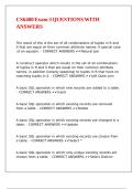 CS6400 Exam 3 QUESTIONS WITH ANSWERS