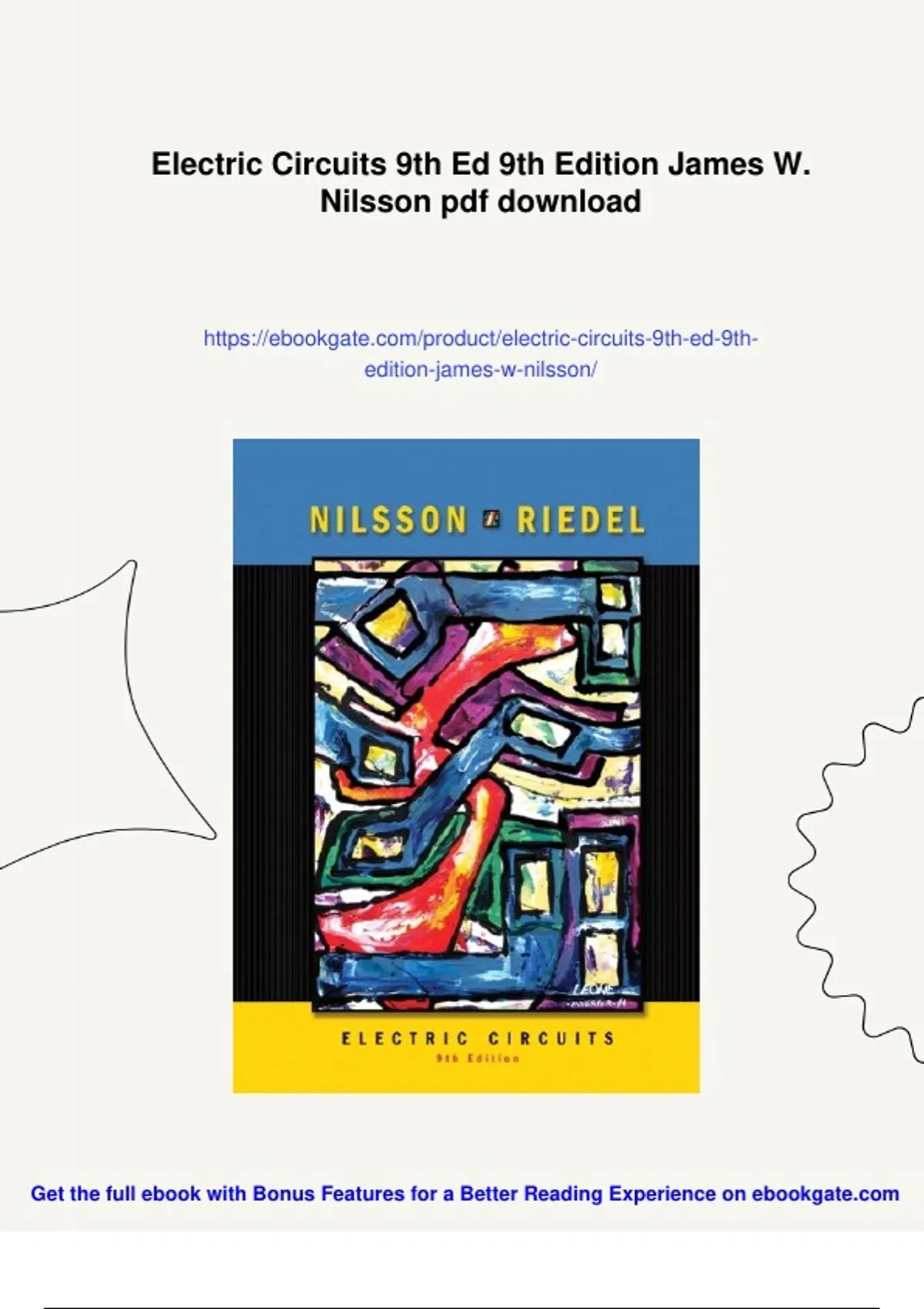 Summary Electric Circuits 9th Ed 9th Edition James W. Nilsson - Instant Download - Ebookname ...