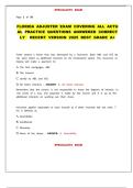 FLORIDA ADJUSTER EXAM COVERING ALL ACTUAL PRACTICE QUESTIONS ANSWERED CORRECTLY  RECENT VERSION 2025 BEST GRADE A&plus;