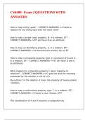 CS6400 - Exam 2 QUESTIONS WITH ANSWERS
