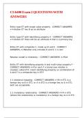 CS 6400 Exam 2 QUESTIONS WITH ANSWERS